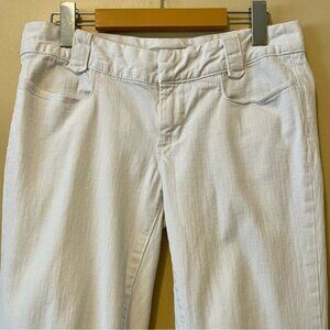 Banana Republic Clever White Cropped Capri Chino Cuffed Pants Size US 4